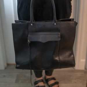 Rebecca Minkoff Large MAB Leather Tote in Black